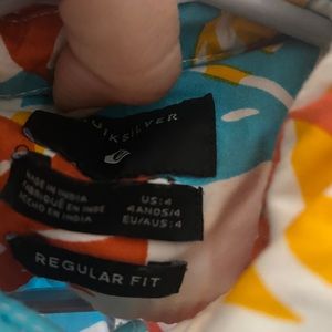 Boys quicksilver Hawaiian print shirt